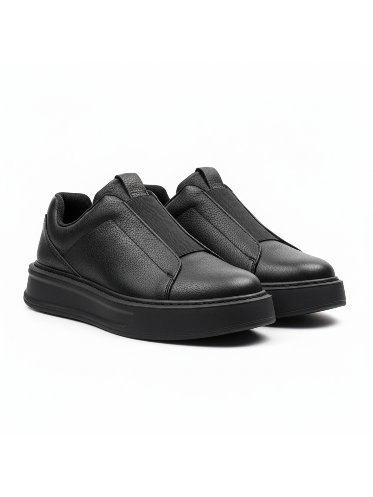 Izmir X-2 slip-on sneaker in black by Apollo Moda, view 3
