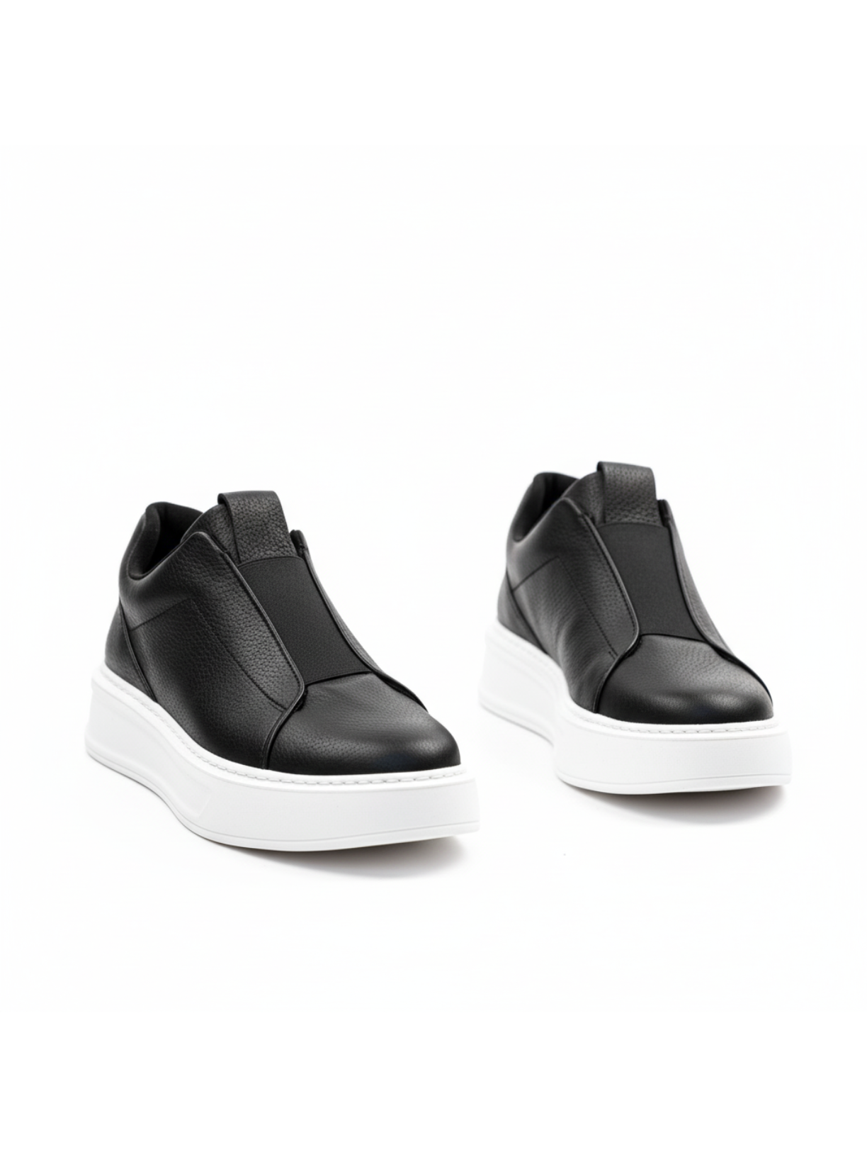 Izmir X-4 slip-on sneaker in black by Apollo Moda, view 4