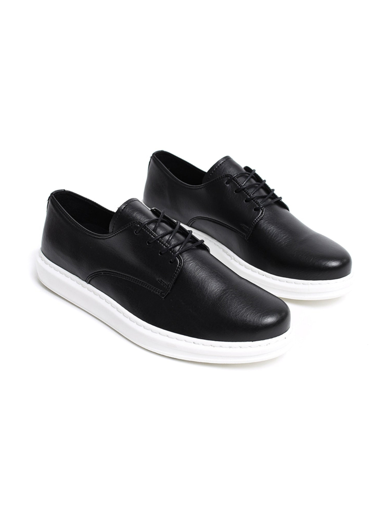 Lazio Monochrome Classic dress shoe in black by Apollo Moda, view 3