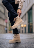 Monaco boot in beige by Apollo Moda, view 2