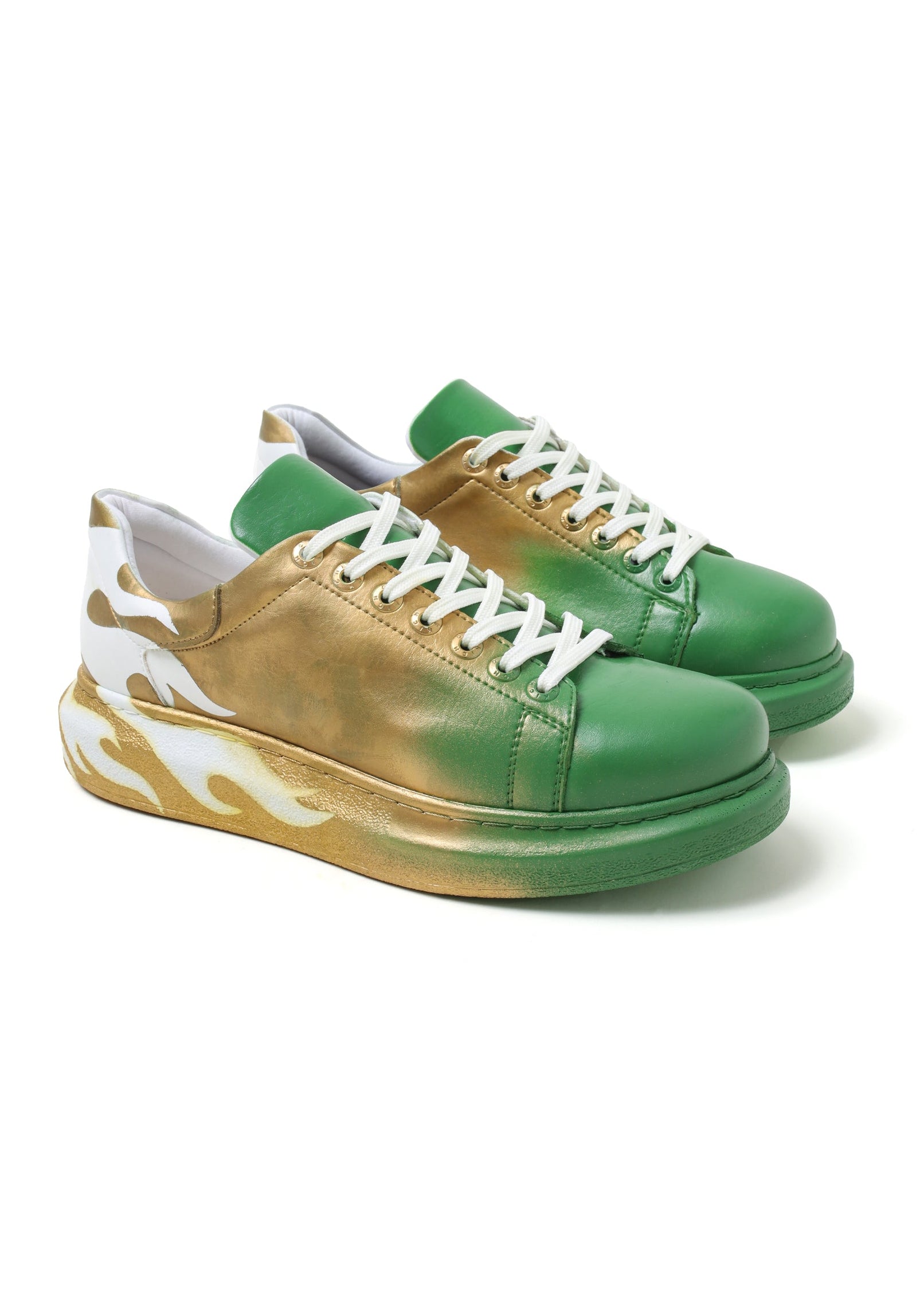 Hand-Painted Customized Sneakers for Women by Apollo Moda | Kinetic Vibe: Dynamic Vibe