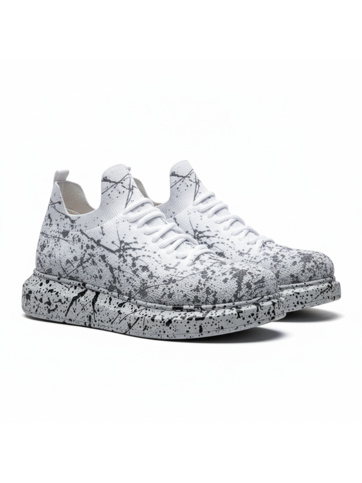 Torino Grey Peak II knit casual sneaker in grey by Apollo Moda, view 6