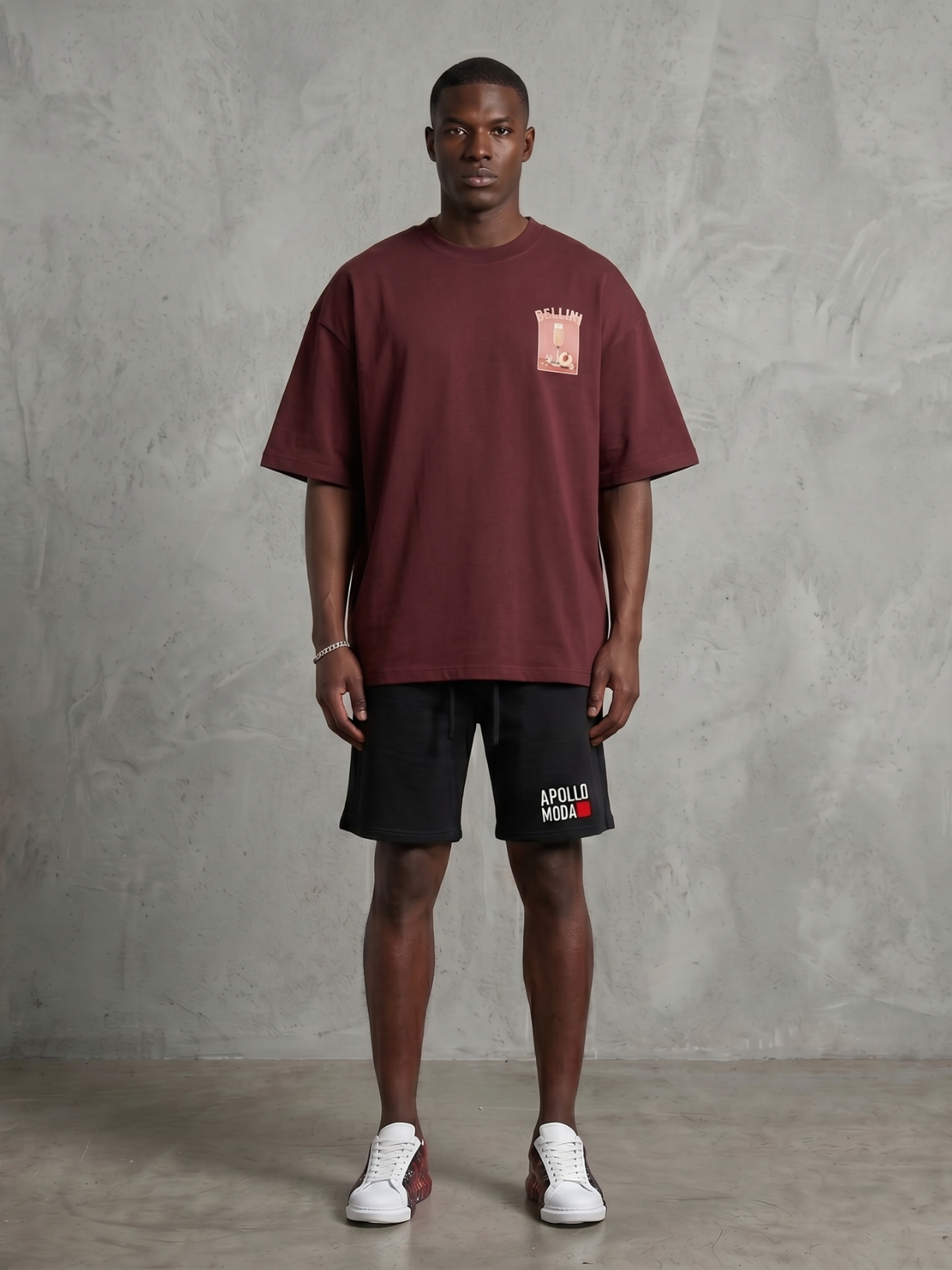Bellini oversized heavyweight graphic tee by Apollo Moda, view 5