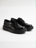 Empoli Patent Noir patent dress shoe in black by Apollo Moda, view 3