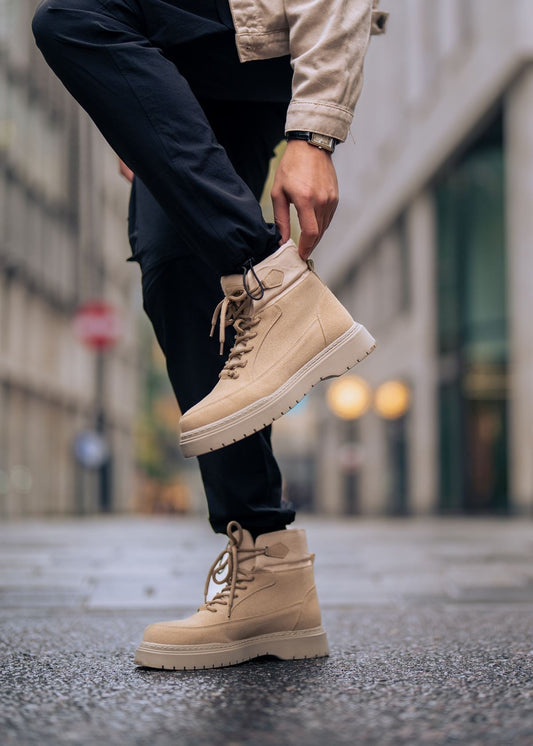Monaco boot in beige by Apollo Moda, view 2