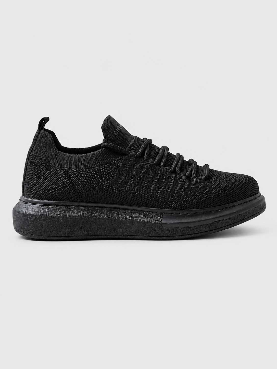 Torino Midnight Charm knit casual sneaker in black by Apollo Moda